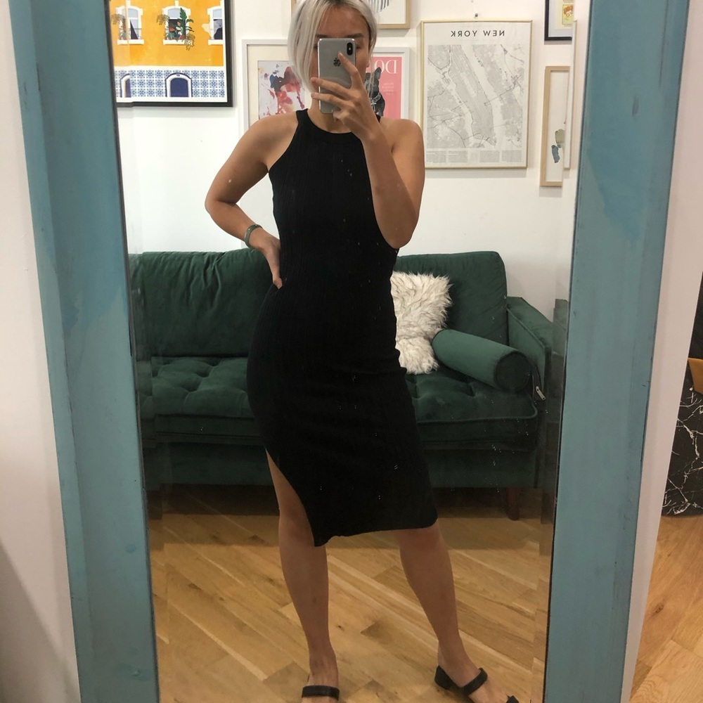 Black sweater dress